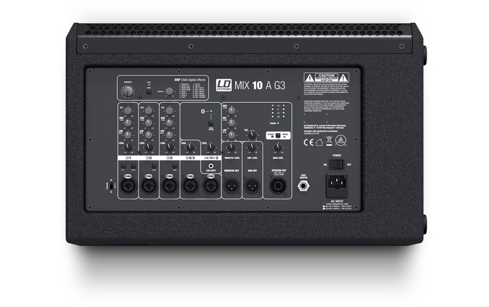 LD Systems MIX 10 A G3 2-Weg Aktiv-Lautsprecher mit integriertem 7-Kanal-Mixer