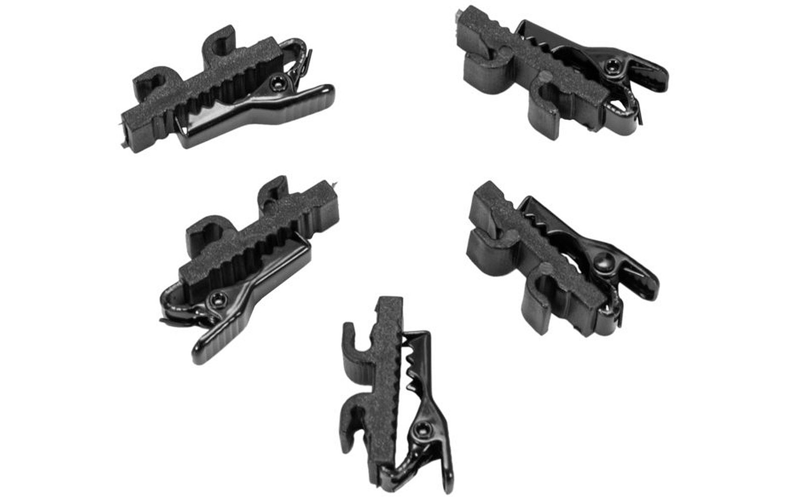 Omnitronic Mikrokabelclip MK2, schwarz 5x