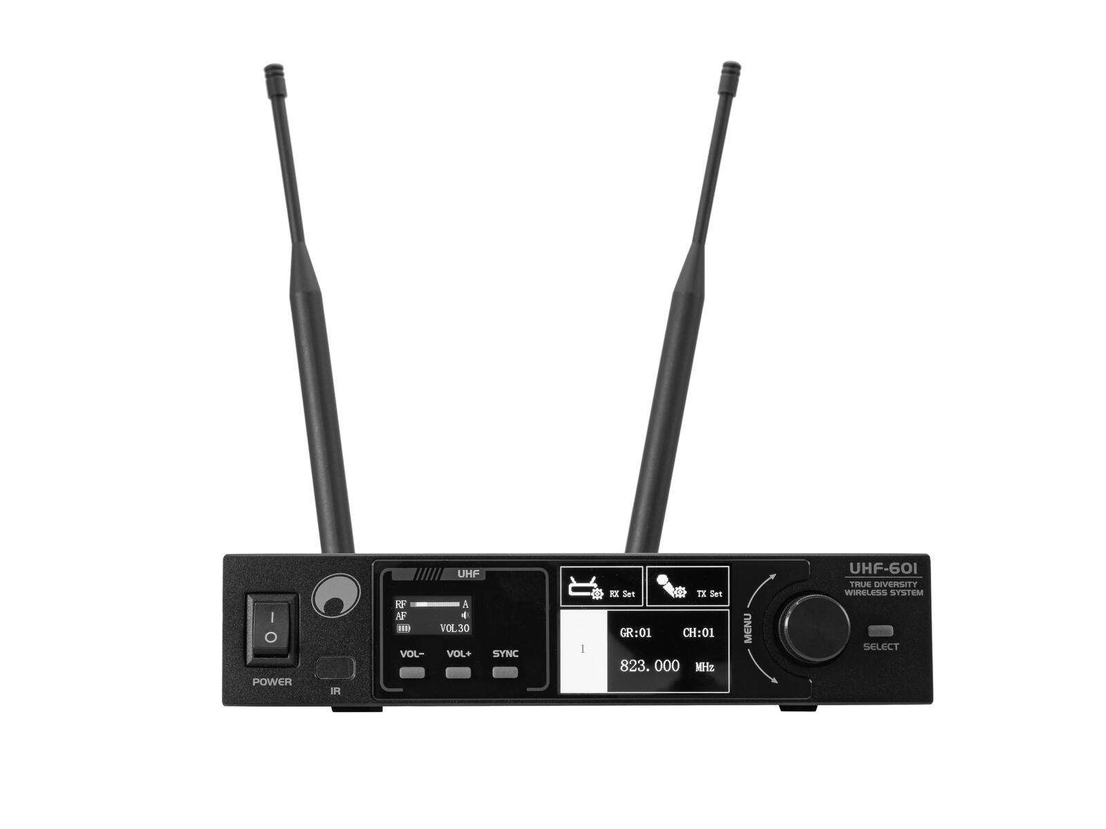 Omnitronic UHF-601 1-Kanal Funkmikrofon-System 823-832/863-865 MHz