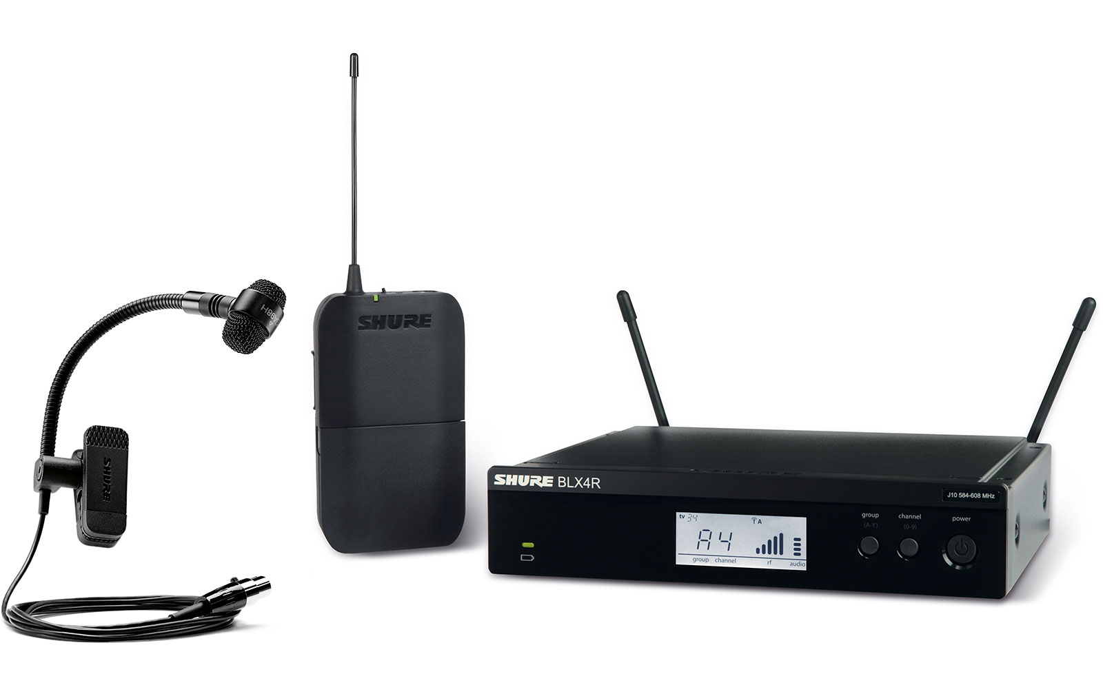 Shure BLX14R/PGA98H K3E Instr.-Funksystem (606 bis 630 MHz)