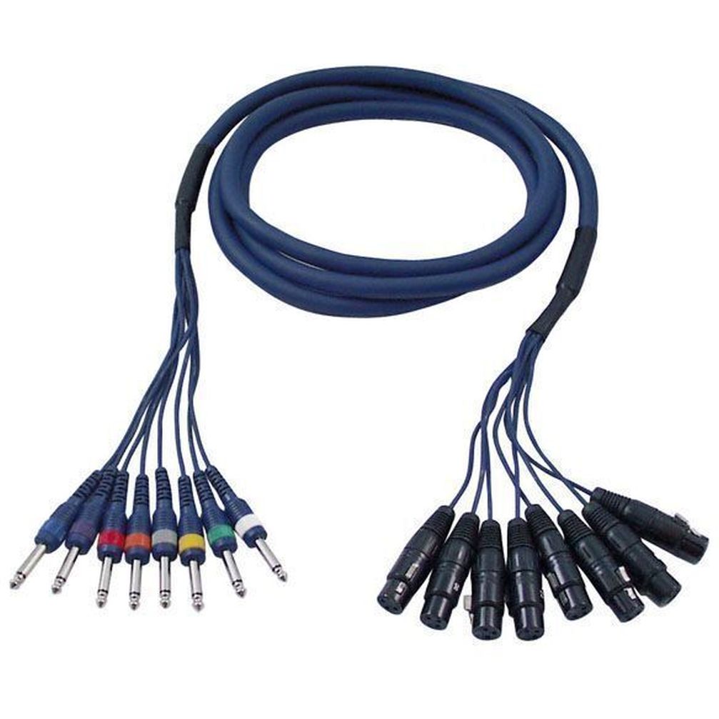 DAP Studiosnake  8 Way XLR Female to Jack Mono 3m