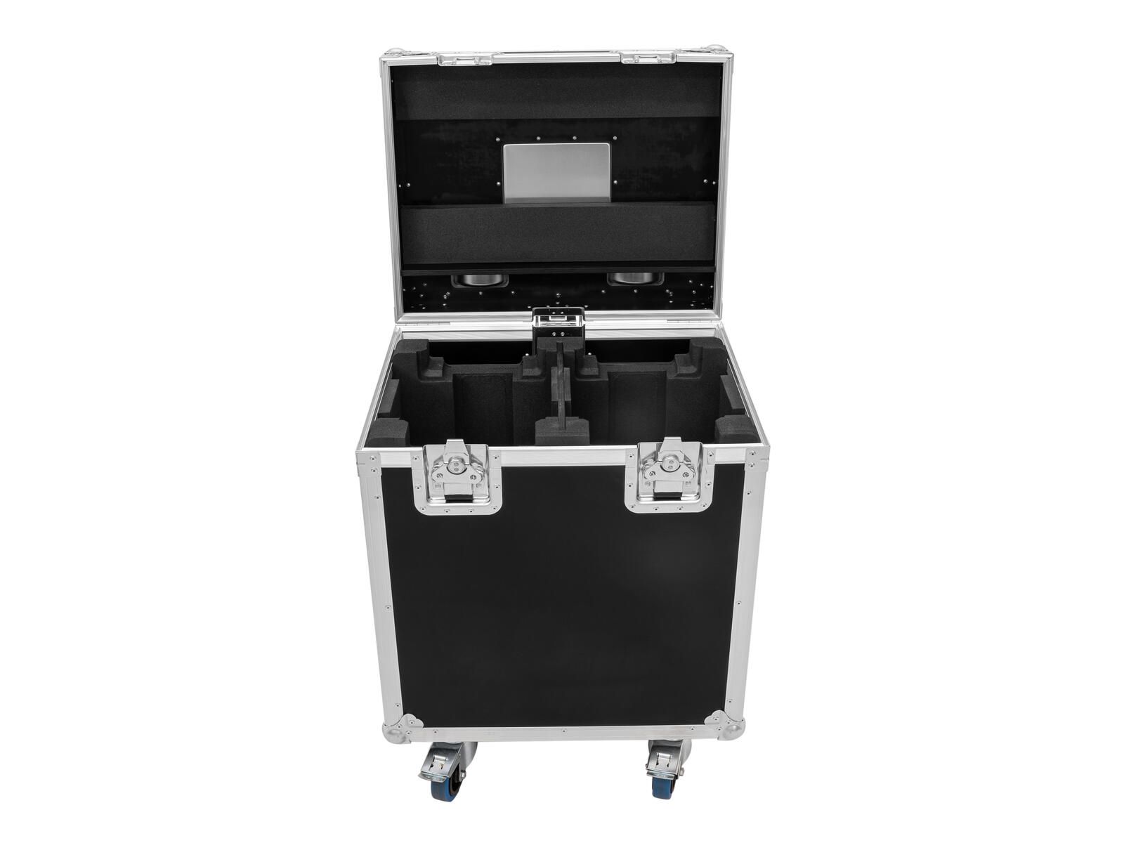 Roadinger Flightcase HIGHLINE 2x LED IP TMH-S250/B250, mit Rollen