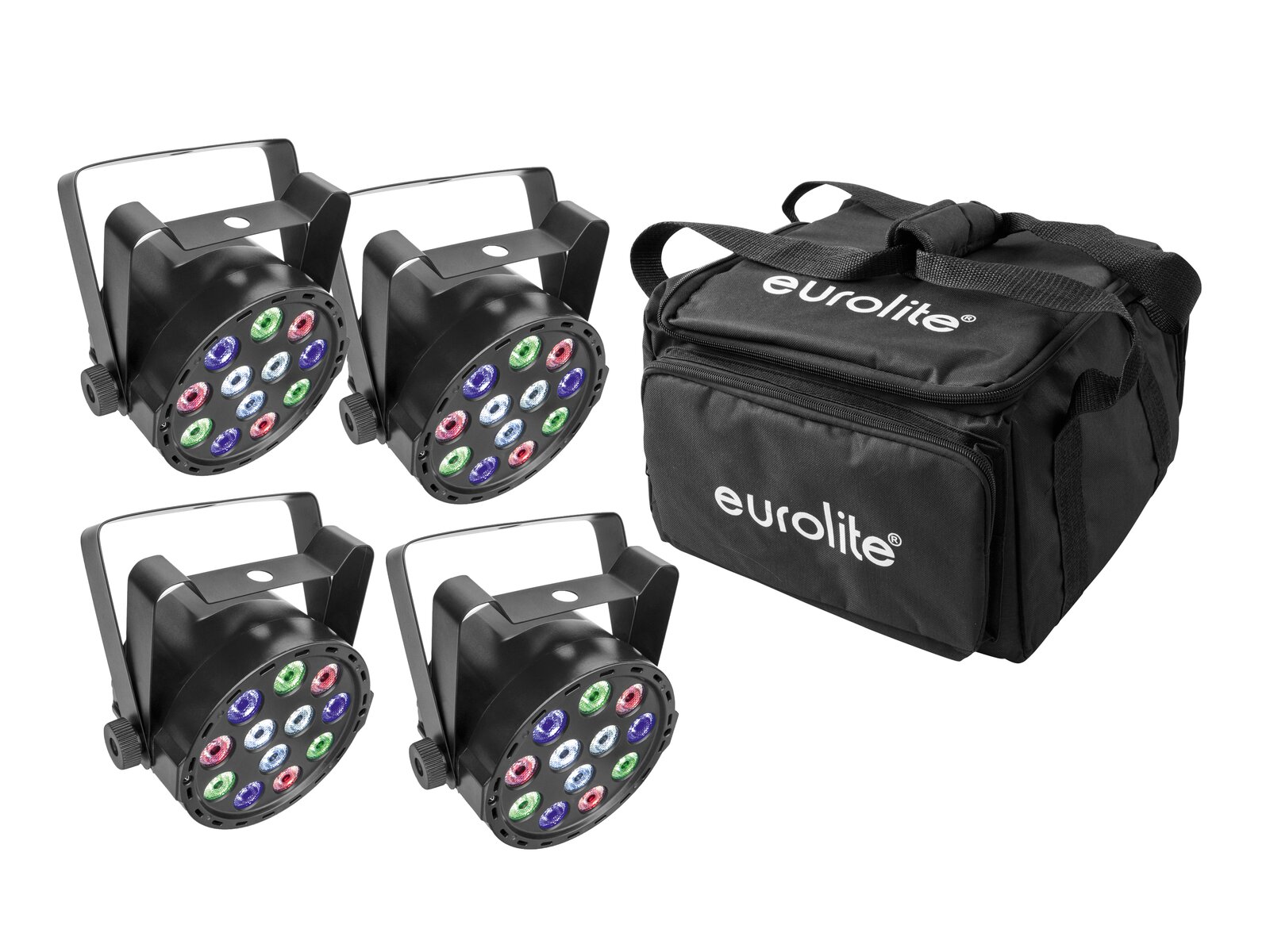 Eurolite Set 4x AKKU Mini PARty RGBW Spot + Soft-Bag