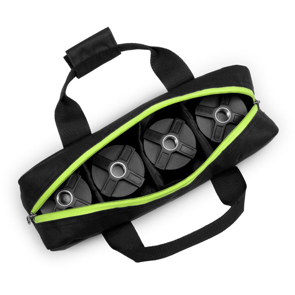 Gravity SA Belt 1B Set1 - 4 Absperrgurt-Kassetten für Ständermontage inkl. Tasche