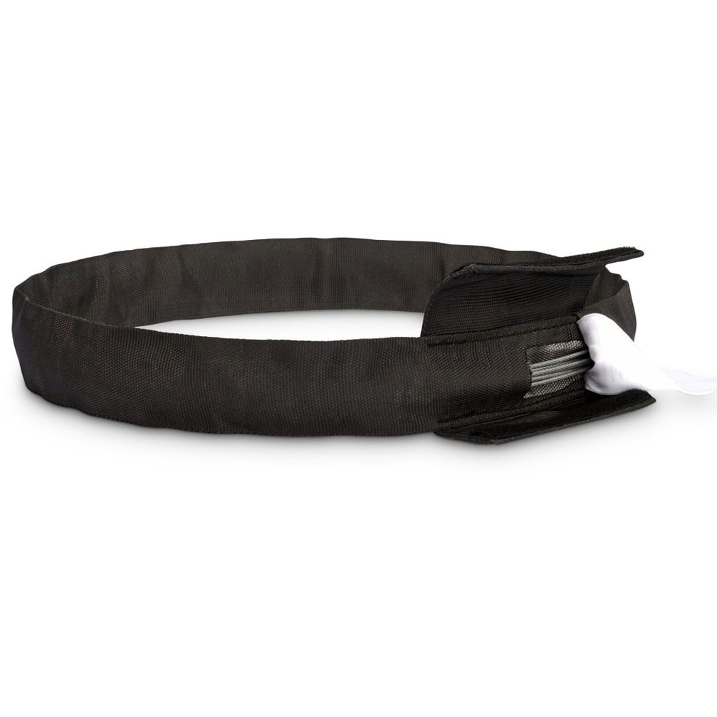 Riggatec 400201360 Schwarze Rundschlinge "Steelflex" Umfang 1m, Traglast von 1t