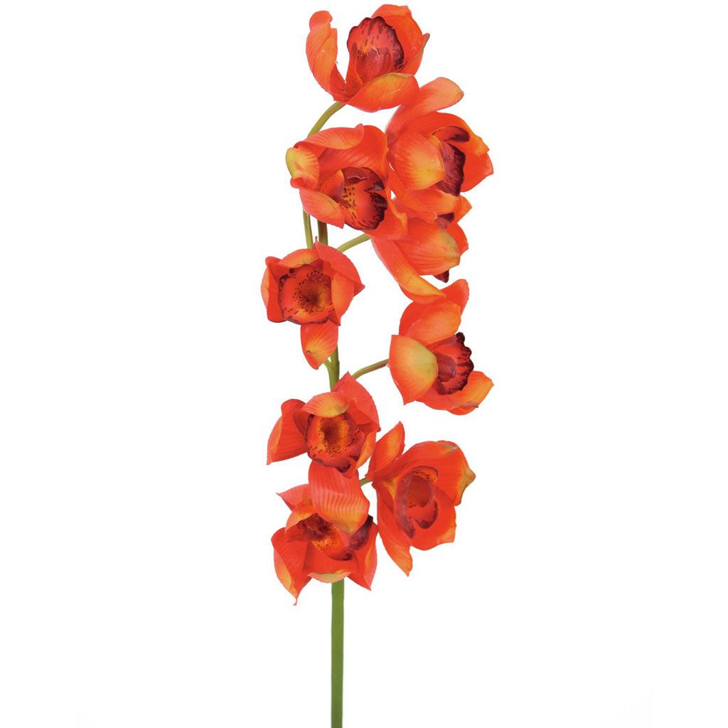 Europalms Cymbidiumzweig, rot, 90cm, Kunststoff