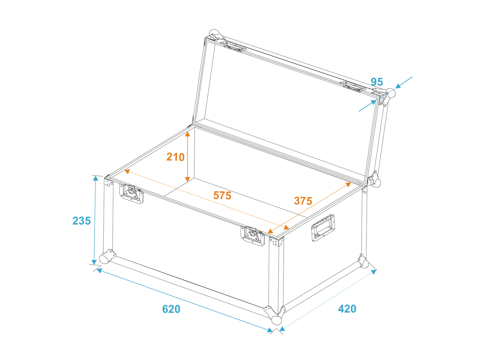 Roadinger Universal-Transport-Case 60x40x30cm