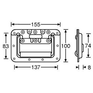 Adam Hall 34082 S - Klappgriff mittel