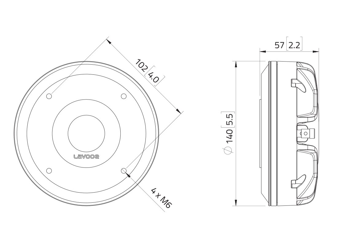 Lavoce DN14.40T 1,4" Kompressionstreiber, Neodym