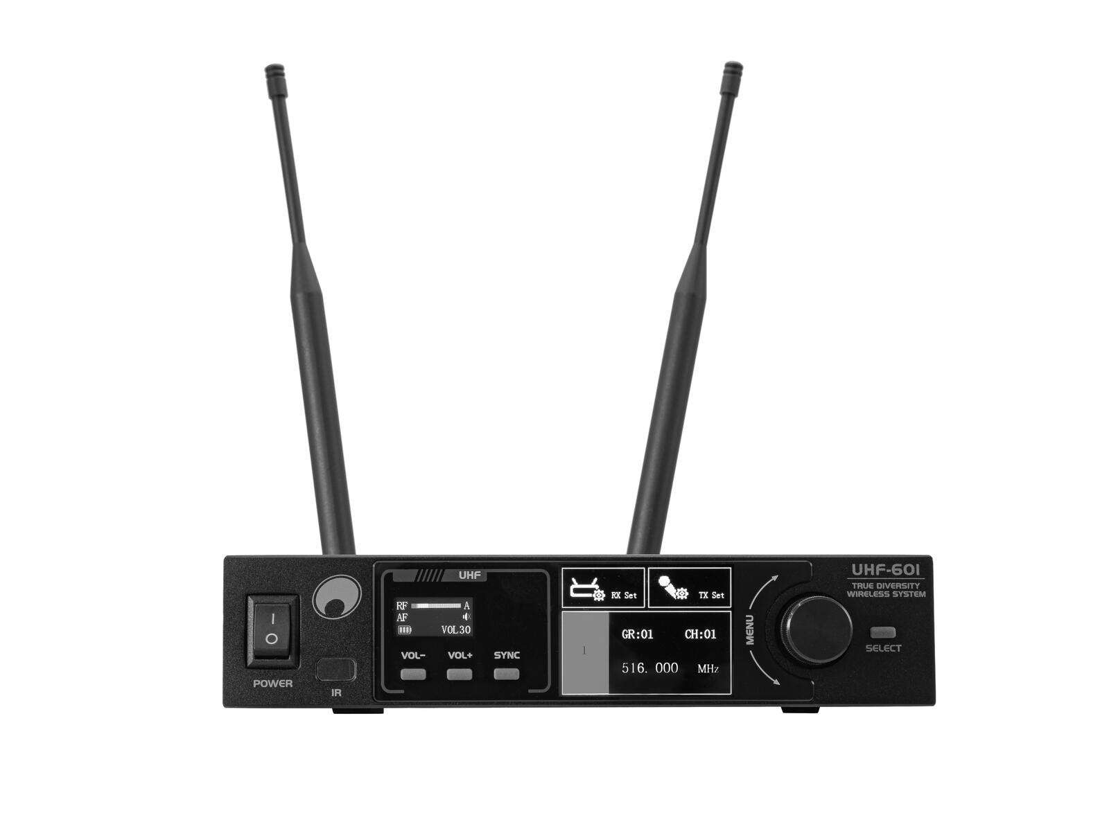 Omnitronic UHF-601 1-Kanal Funkmikrofon-System 823-832/863-865 MHz
