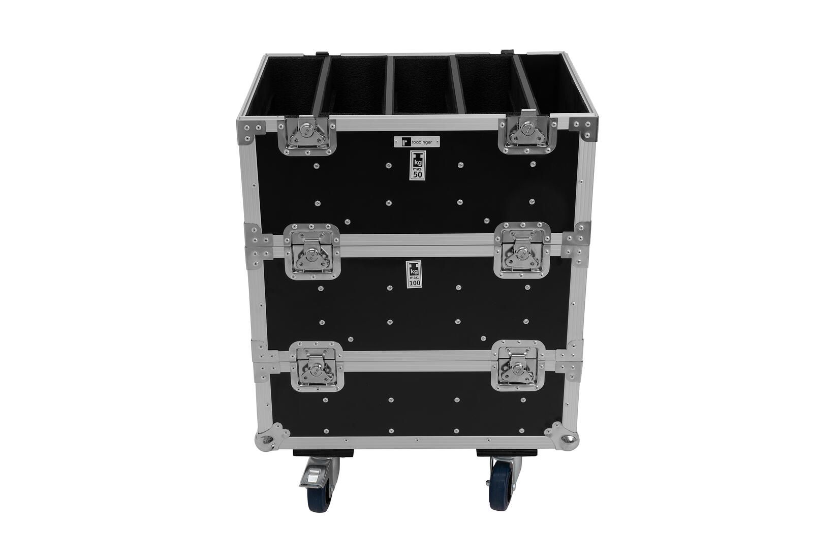 Roadinger Flightcase 8x IP PIX Strobe RGB CW+WW mit Rollen