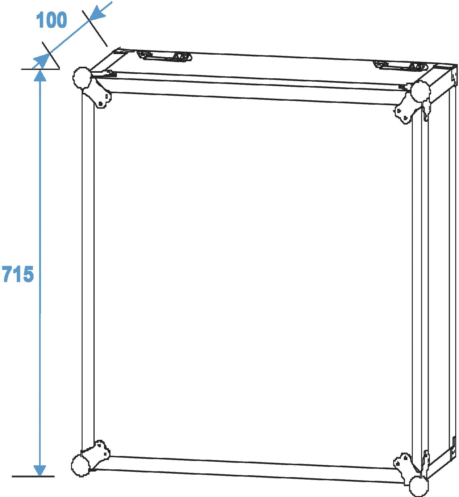 Roadinger Rack Profi 15HE 45cm mit Rollen