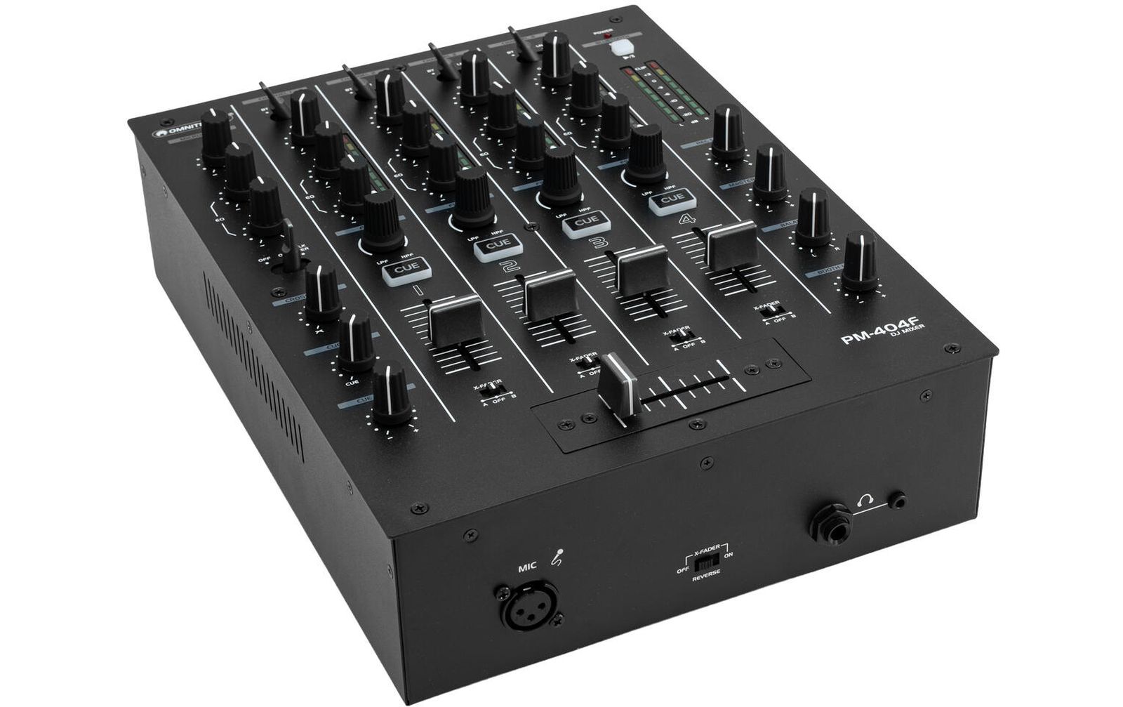 Omnitronic PM-404F 4-Kanal-DJ-Mixer mit Filter und Bluetooth