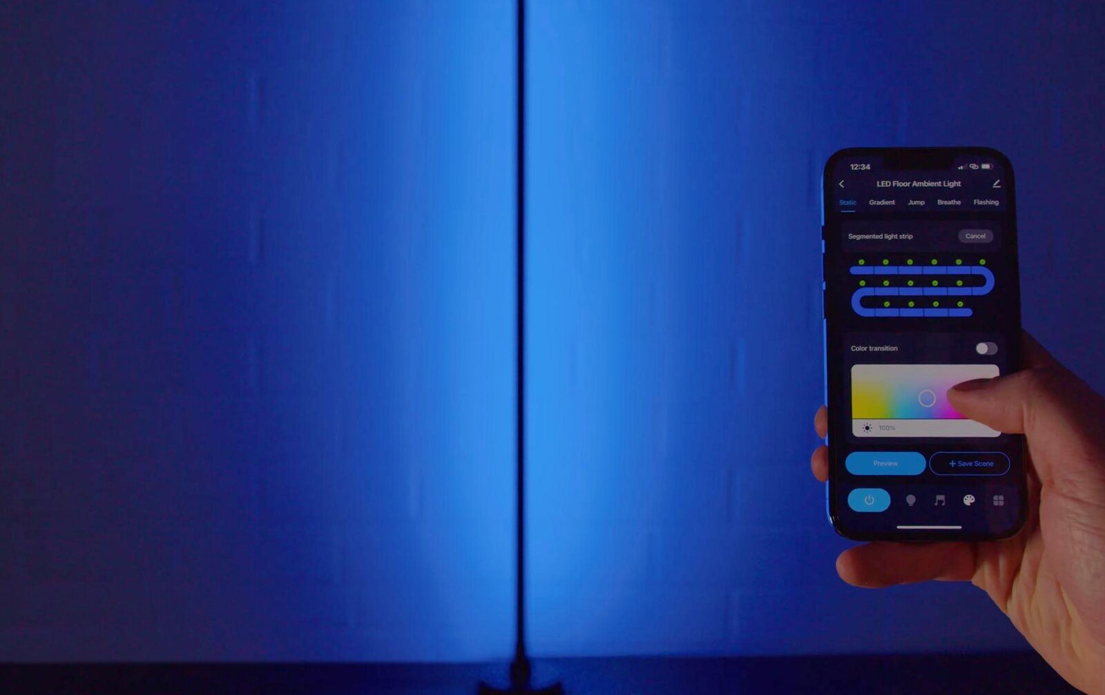 Eurolite LED Stehleuchte 148cm RGB/WW WiFi