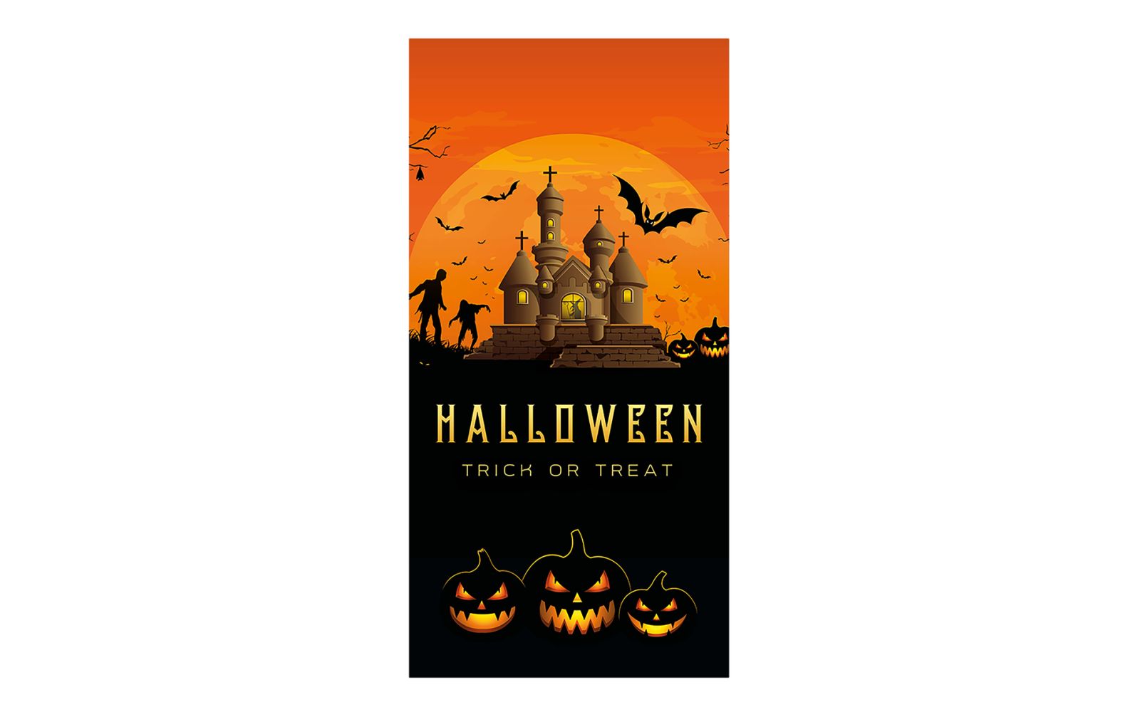 Europalms Halloween Banner, Geisterhaus, 90x180cm