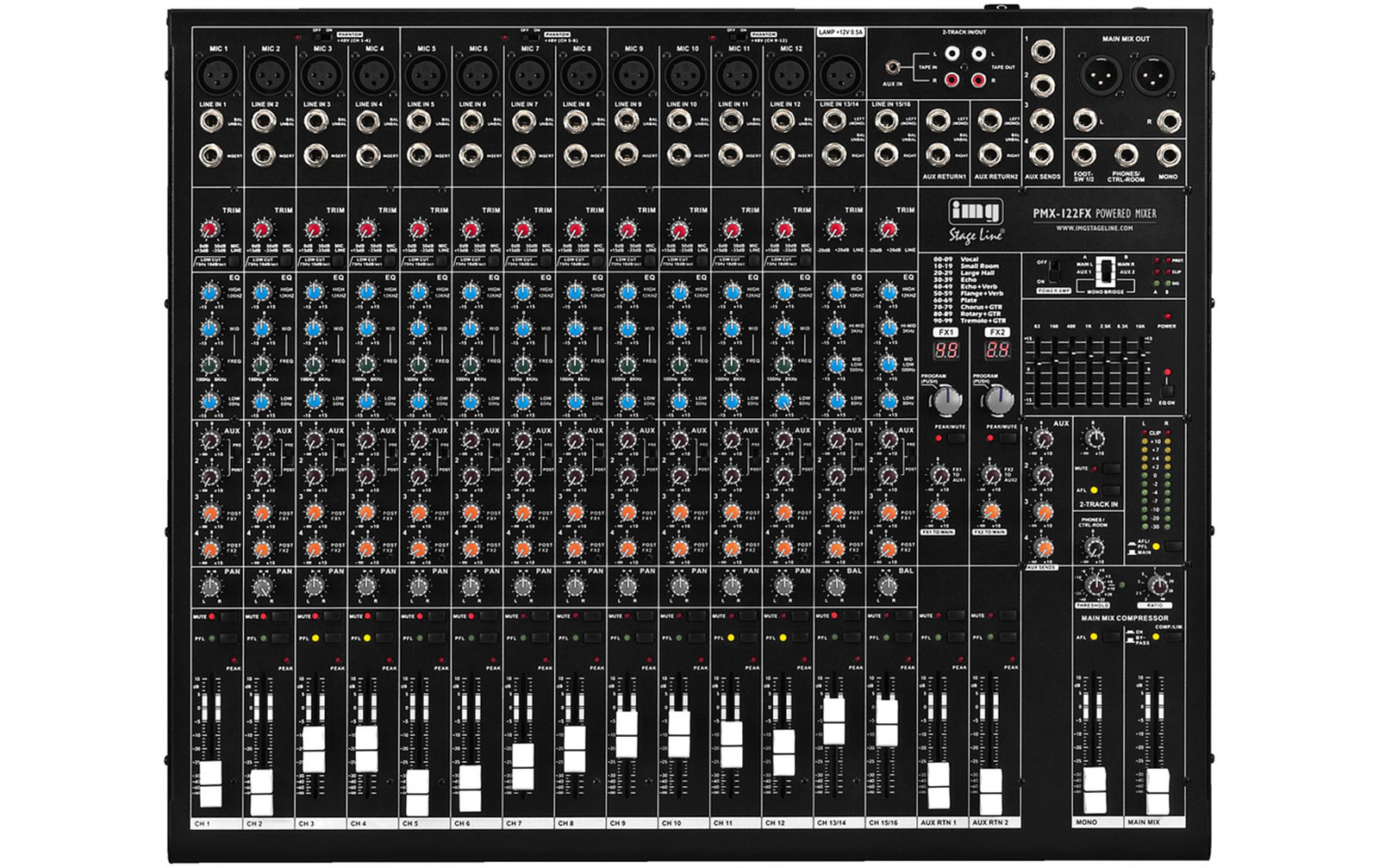 IMG Stageline PMX-122FX Powered Mixer