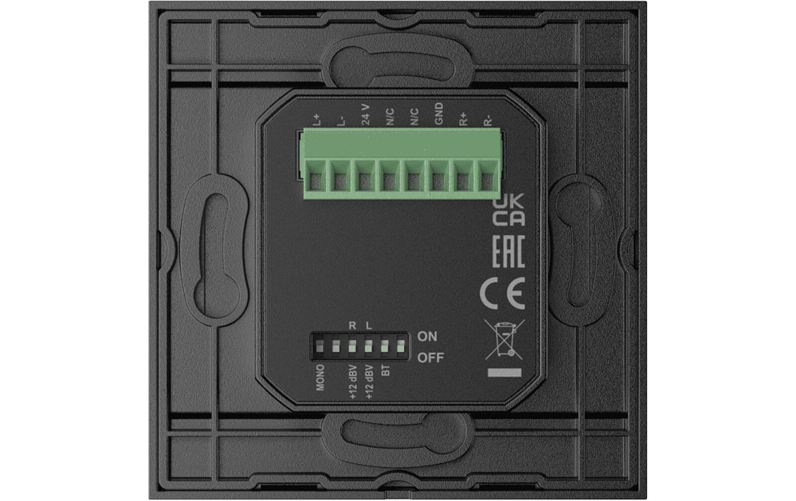 Audac WP220 Universal Wandbedienfeld Bluetooth-Empfänger schwarz