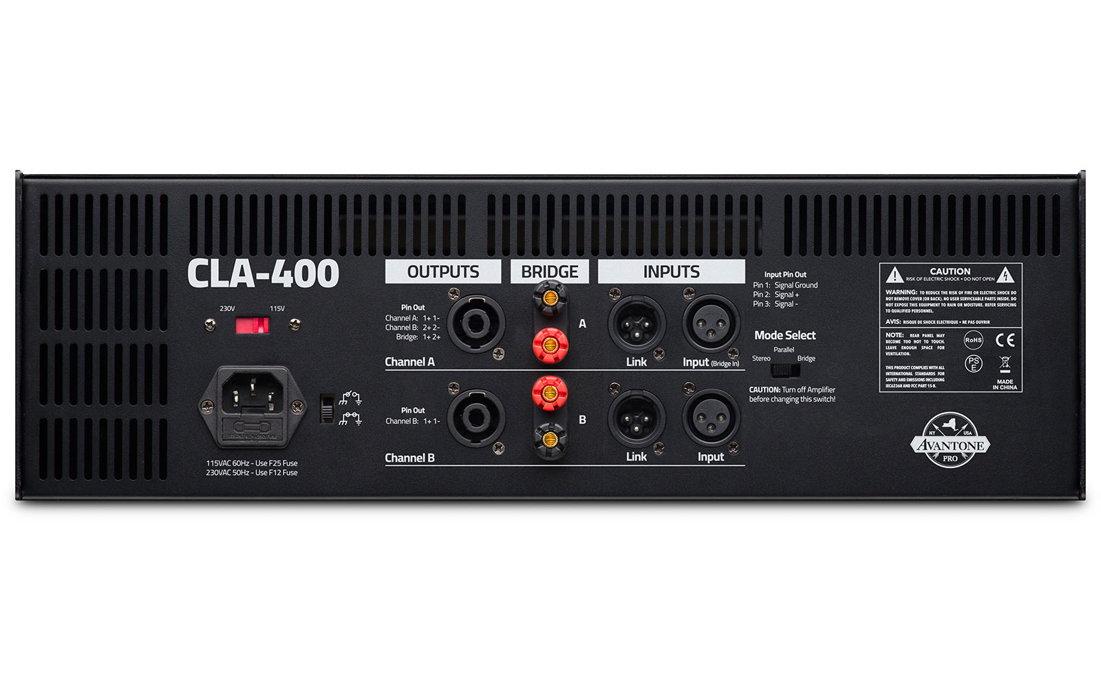 Avantone CLA400 Studio Power Amp