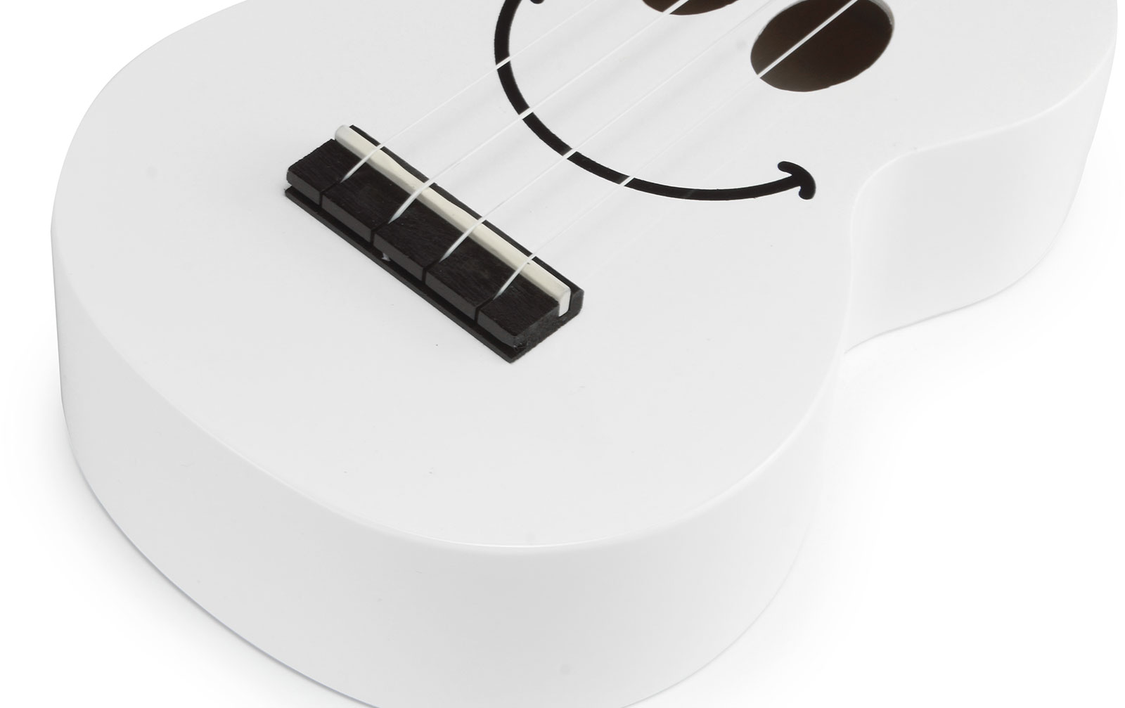 Mahalo Smiley Ukulele White
