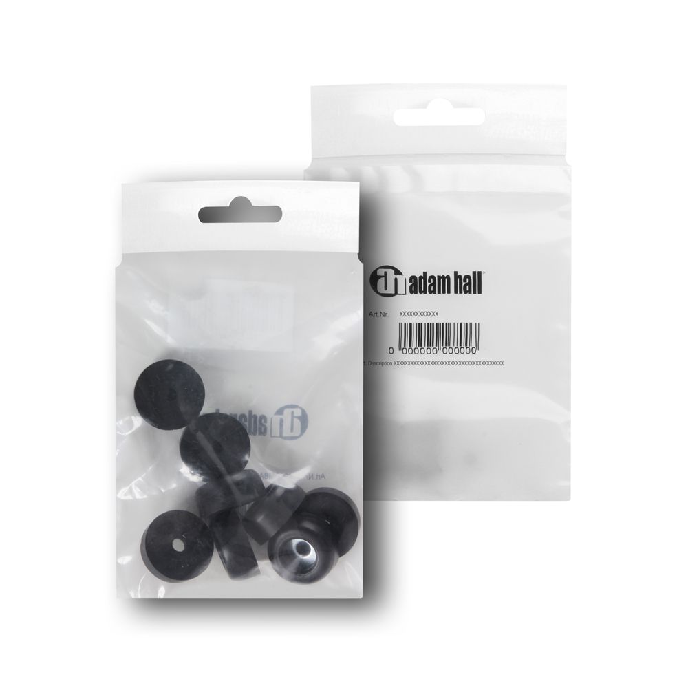 Adam Hall 4900 M8 AH - 8er Set Gummifuß 25 x 11 mm schwarz im Beutel