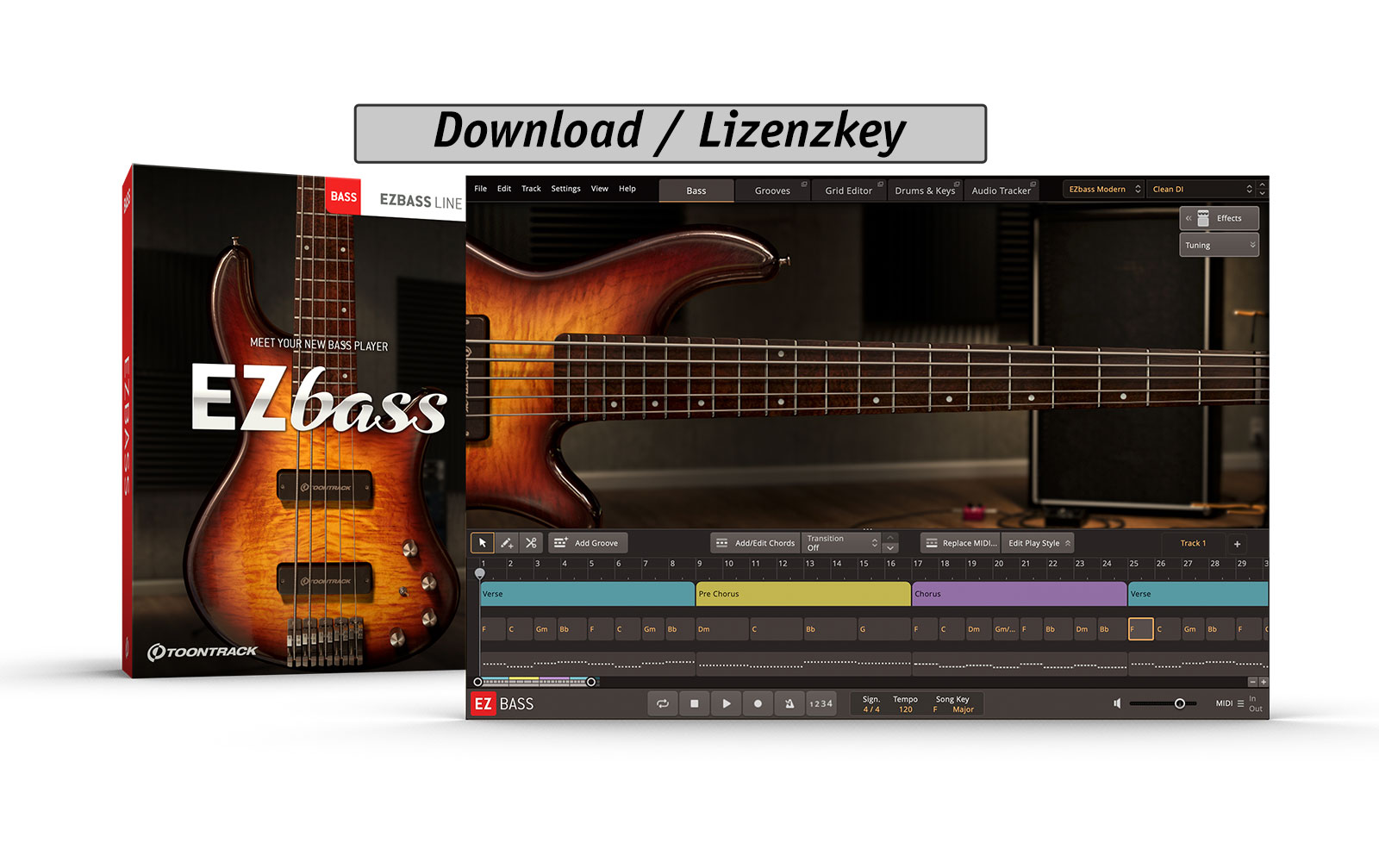 ToonTrack EZbass (Download/Lizenz Code)