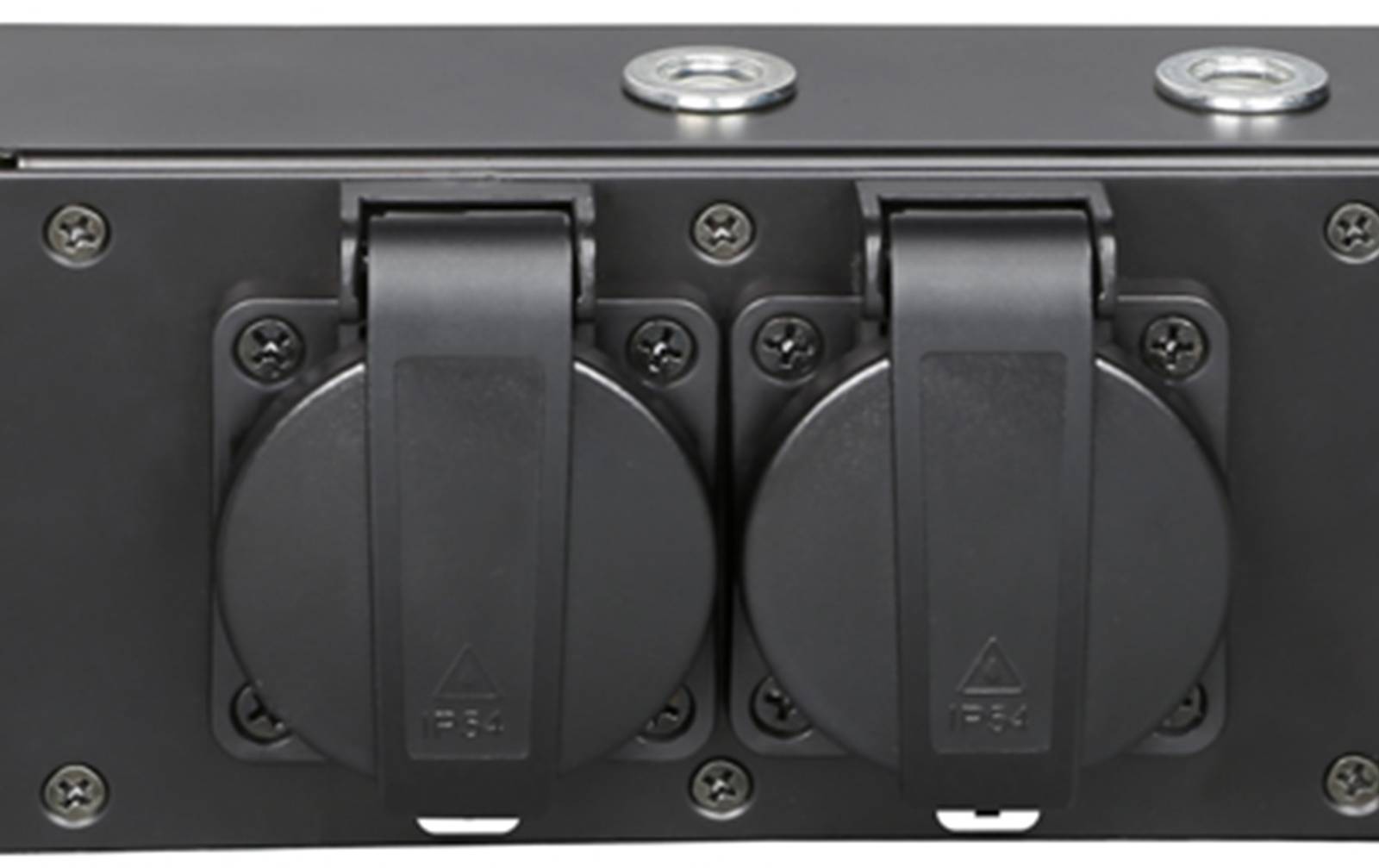 Adam Hall PROPORT 2 T Stromverteiler 2 x IP54 + Schwarz & Gelb Power I/O