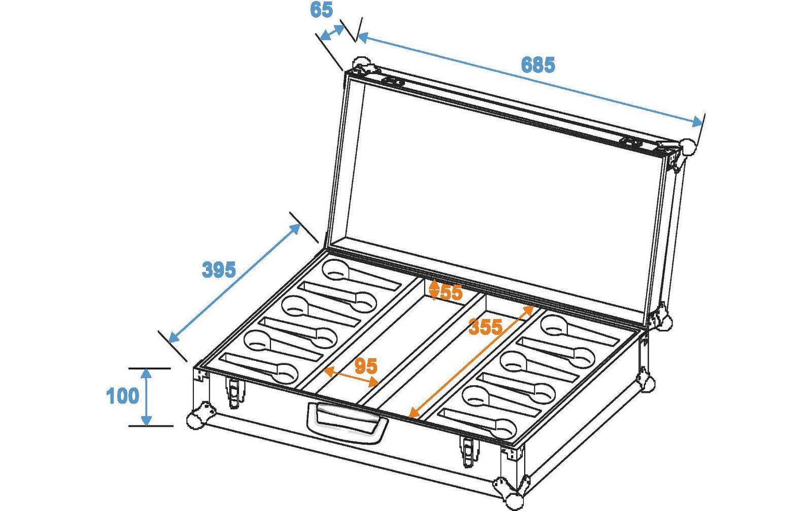 Roadinger Mikrofon-Case SC-12 Mikrofone schwarz