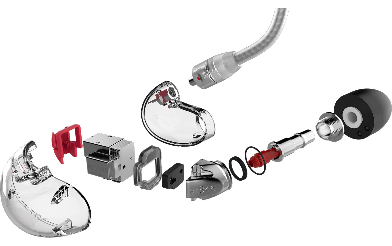 Shure SE 846-CL Gen 2 Sound Isolating Ohrhörer transparent