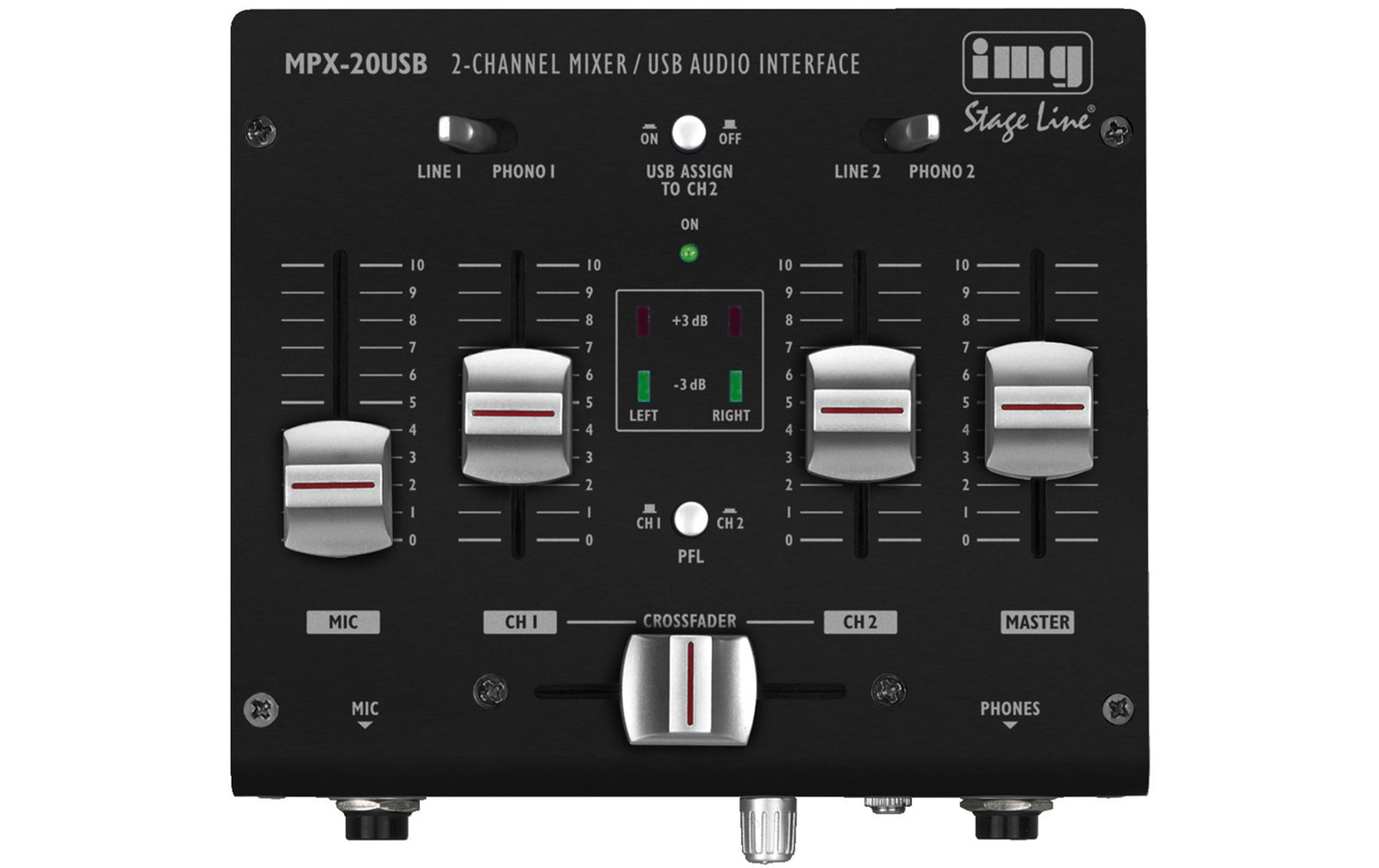 IMG Stageline MPX-20USB Stereo-Mischpult