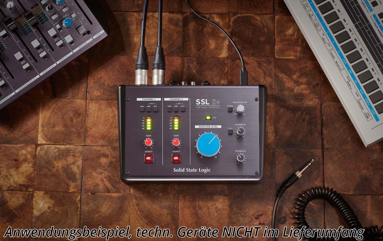 SSL 2+ USB-C Audio-Interface inkl. Staubschutzabdeckung