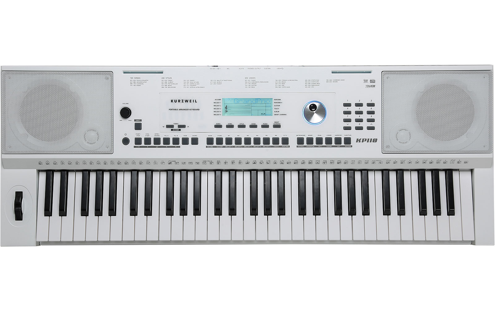 Kurzweil KP110 WH Portable Arranger Keyboard