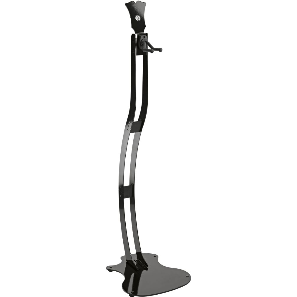 K&M 17640 Guitar Station L - Gitarrenständer, schwarz, hochglänzend