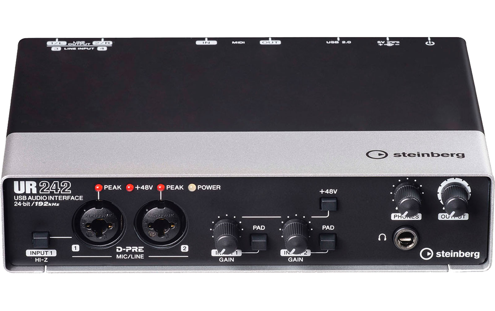 Steinberg UR242 USB Audio Interface incl. MIDI I/O & iPad