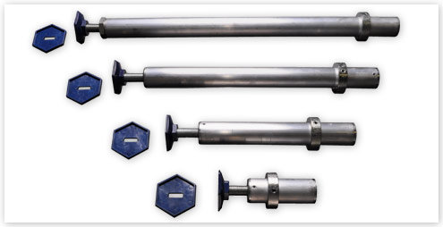 Nivtec Nivellier Wechselfuß 60 cm mit Verstellspindel und Stellteller, Spindelweg  6cm