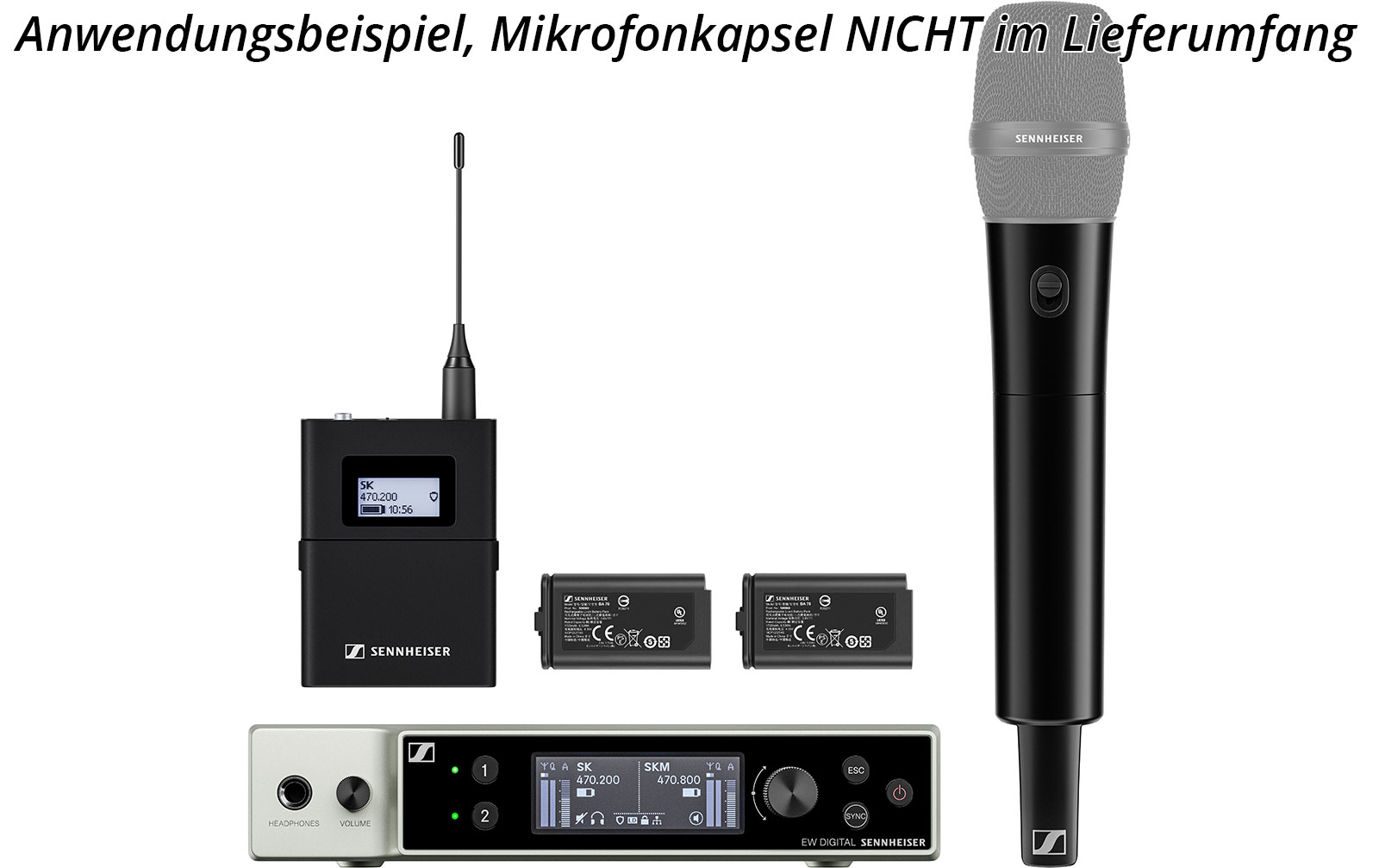Sennheiser EW-DX SK / SKM-S Base Set, Frequenzbereich R1-9 520-607,8 MHz