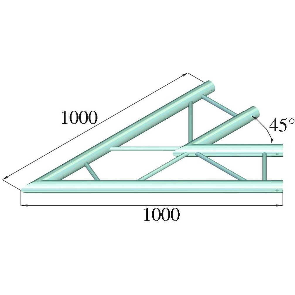Alutruss Bilock BQ2-PAC19H 2-Weg Ecke 45°