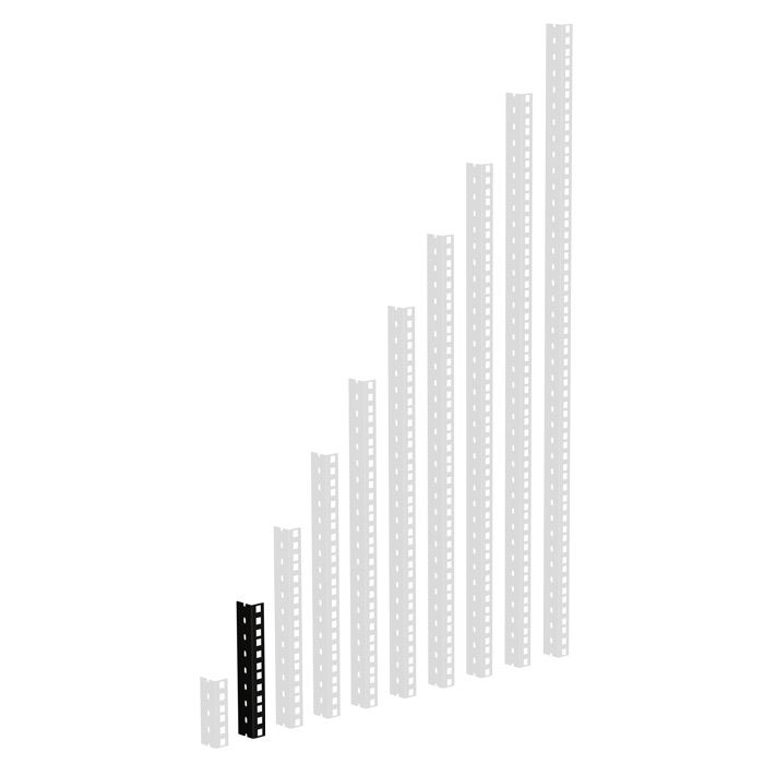 Adam Hall 61535 B 4 - HD Rackschiene schwarz 4 HE