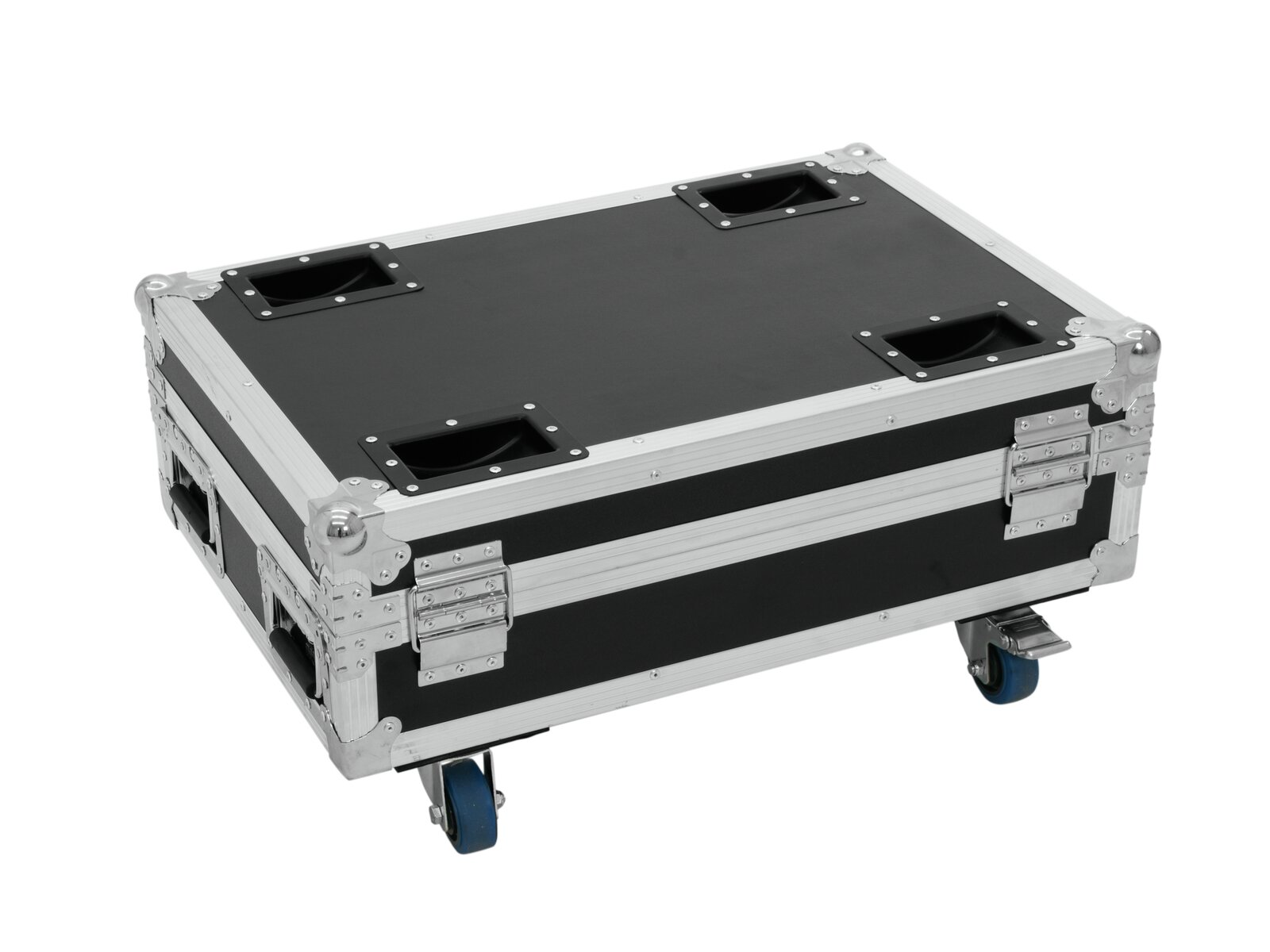 Roadinger Flightcase 4x Akku BAR-6 Glow QCL Flex QuickDMX mit La