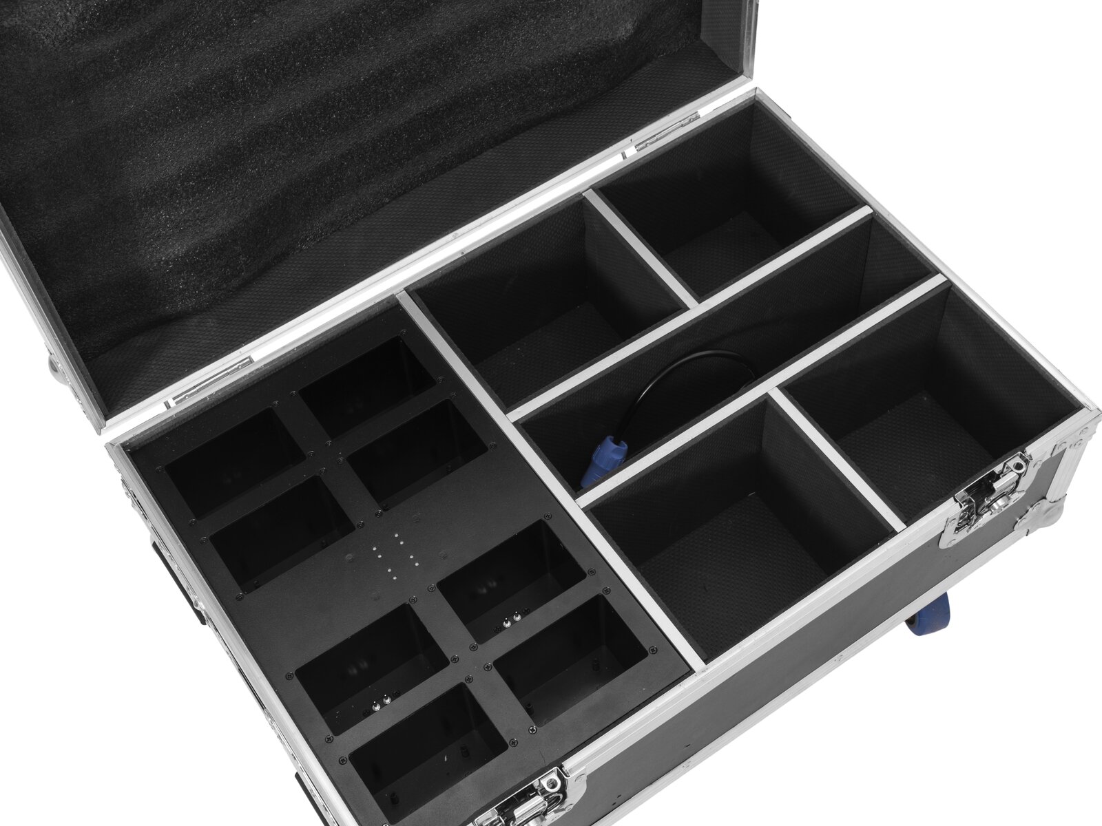 Roadinger Flightcase 4x AKKU IP UP-4 Plus HCL Spot WDMX mit Ladefunktion