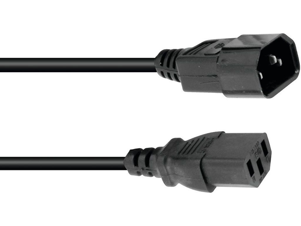 Omnitronic Kaltgeräte Verlängerung 3x1,0 1m, schwarz
