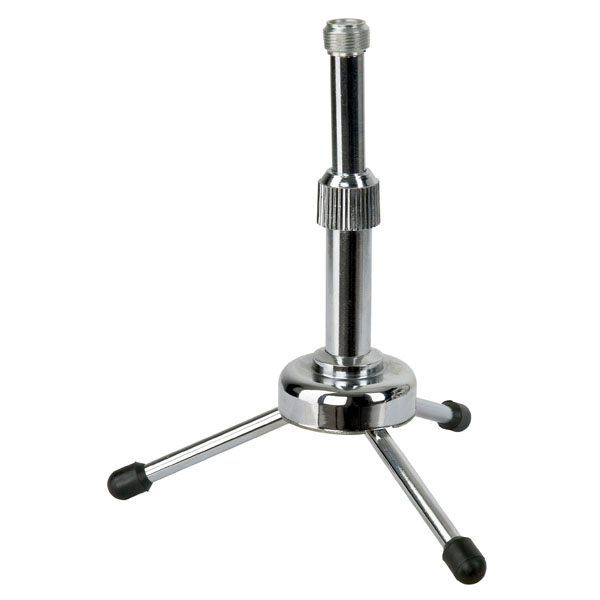 Showgear Mini Desk Microphone Stand 15 to 20 cm  heigh chrom