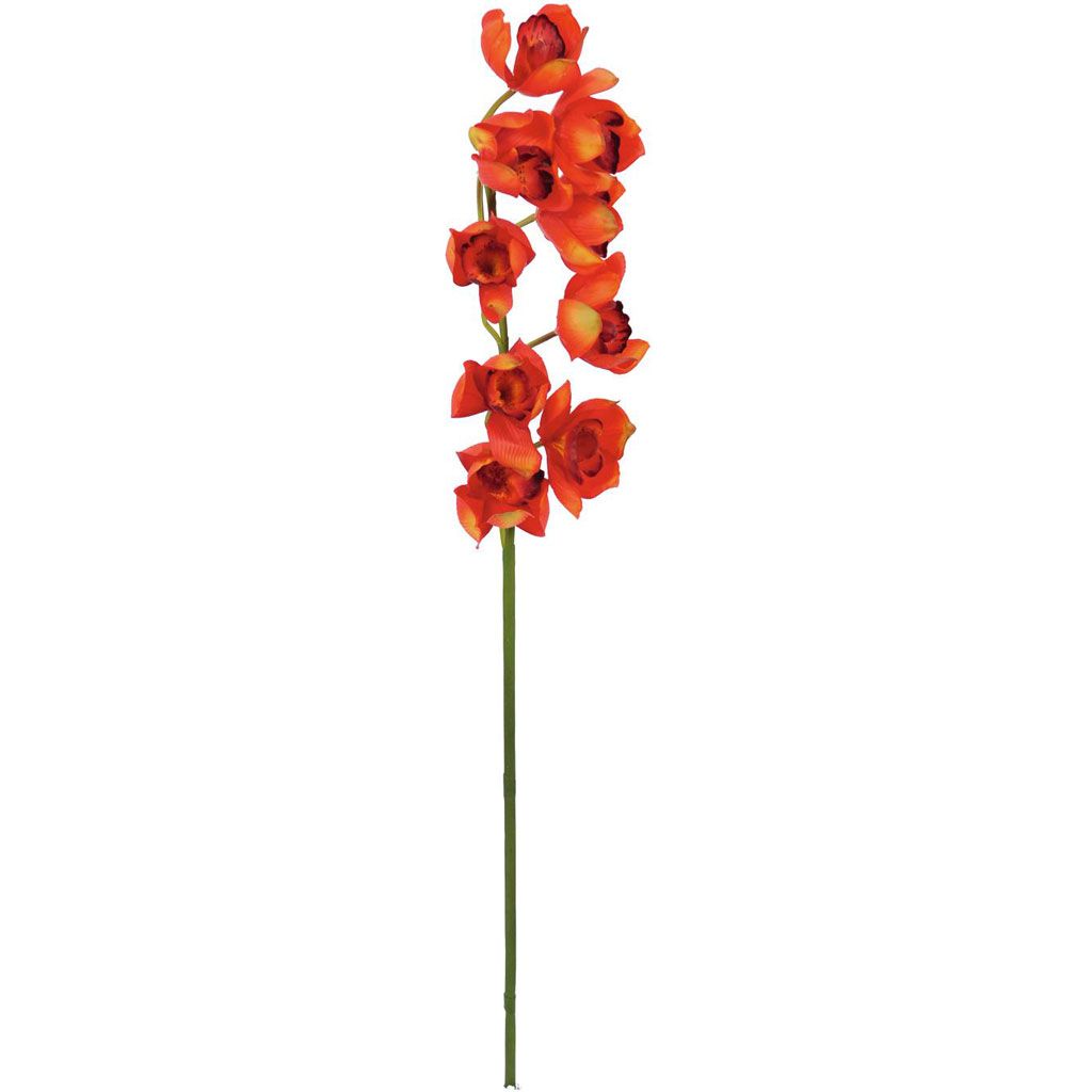 Europalms Cymbidiumzweig, rot, 90cm, Kunststoff