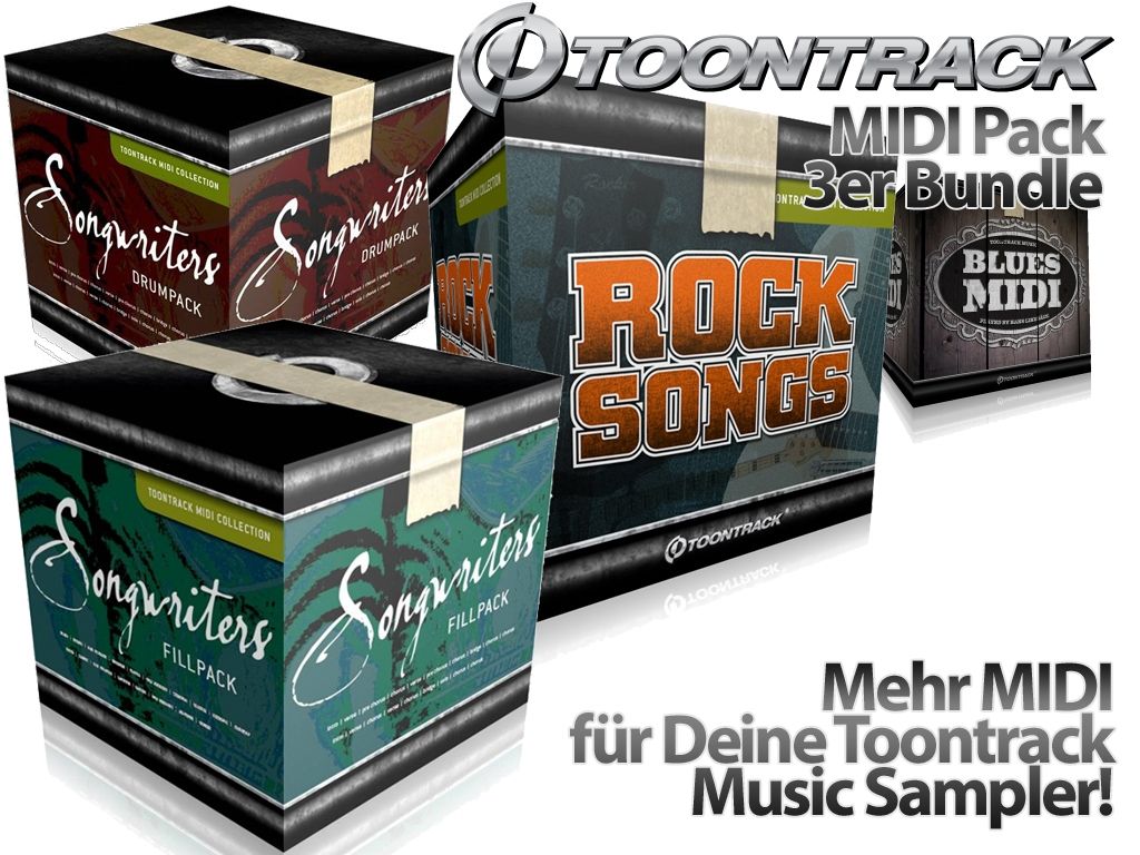 ToonTrack MIDI-Pack 3er Bundle (Licence Key)