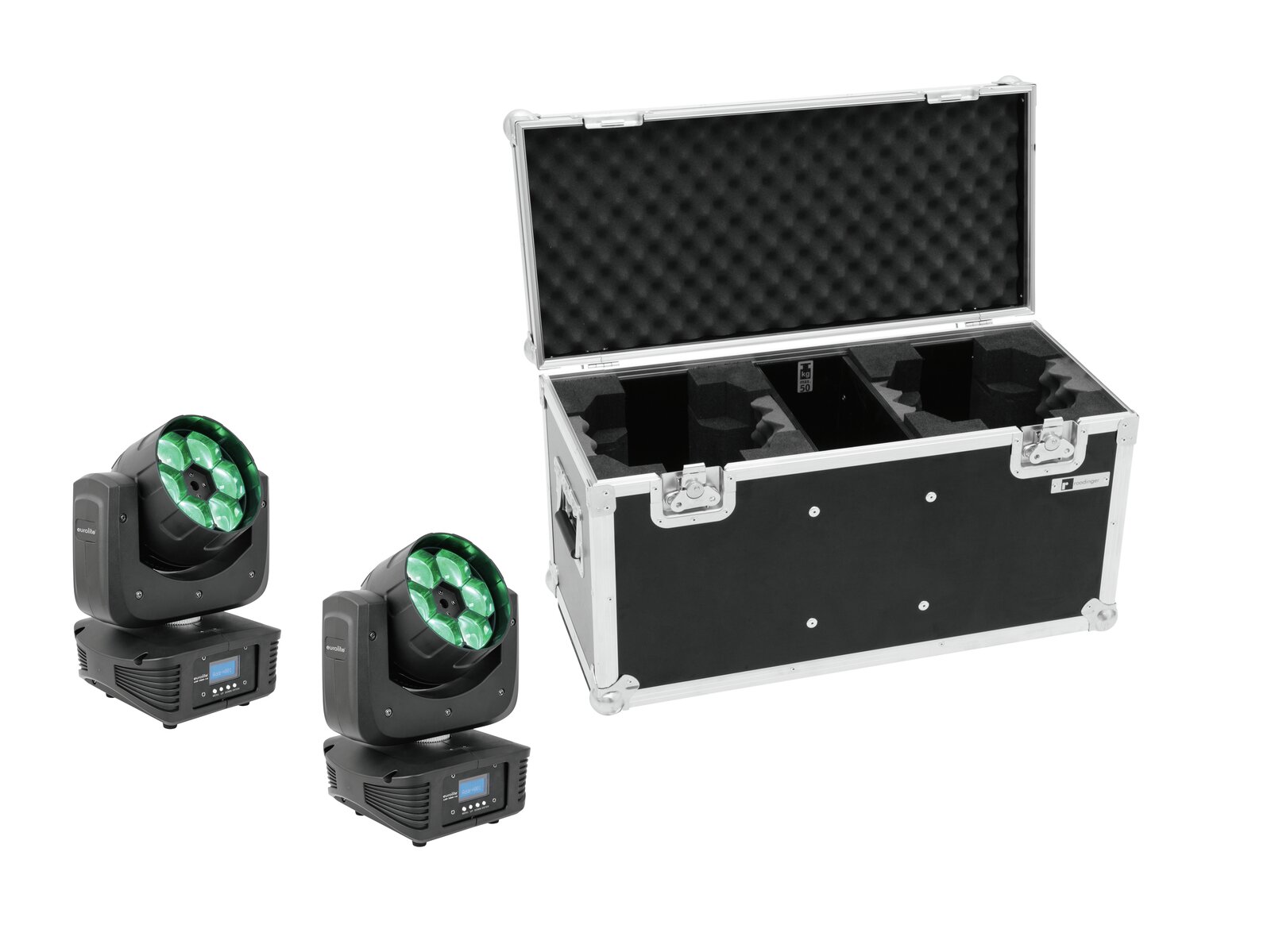 Eurolite Set 2x LED TMH-16 Moving-Head Zoom Wash + Case