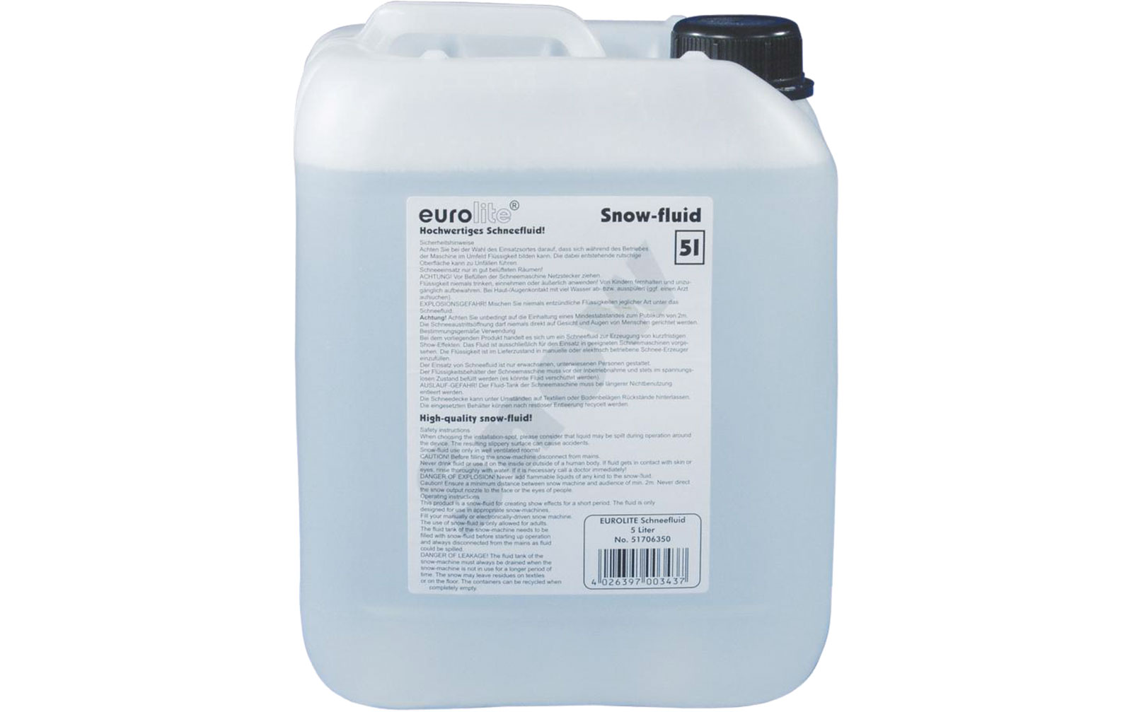 Eurolite Set Snow 5001 Schneemaschine + Schneefluid 5l