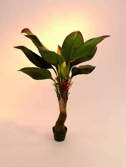 Europalms Strelizienstaude 10 Blatt/Zementtopf 140cm, Kunststoff
