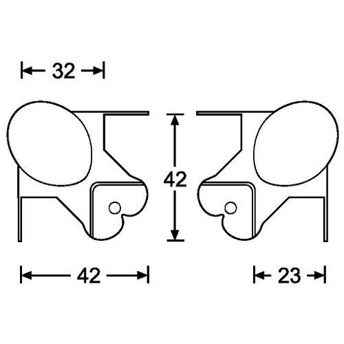 Adam Hall 40802 Kugelecke klein gekröpft 22 mm