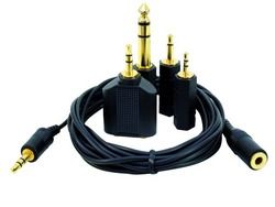 Omnitronic Kopfhörerverlängerung 3m + Adapterset