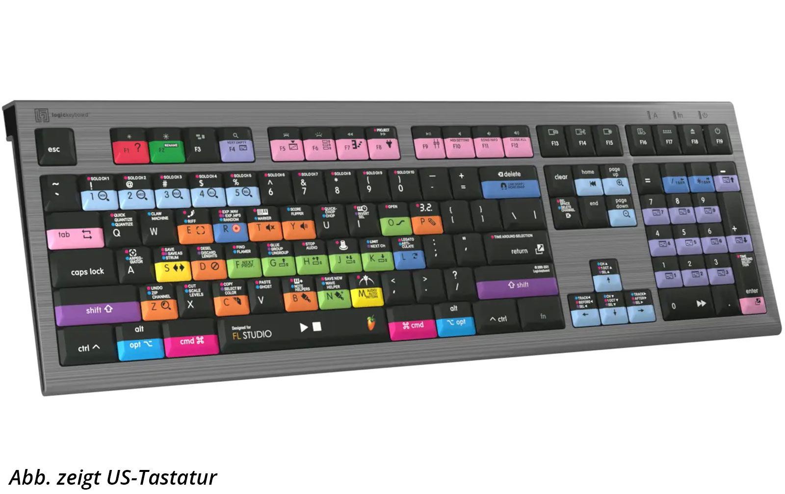 Image Line FL Studio 20 - Producer Edition - Box & LogicKeyboard FL Studio 20 Astra 2 DE (Mac)