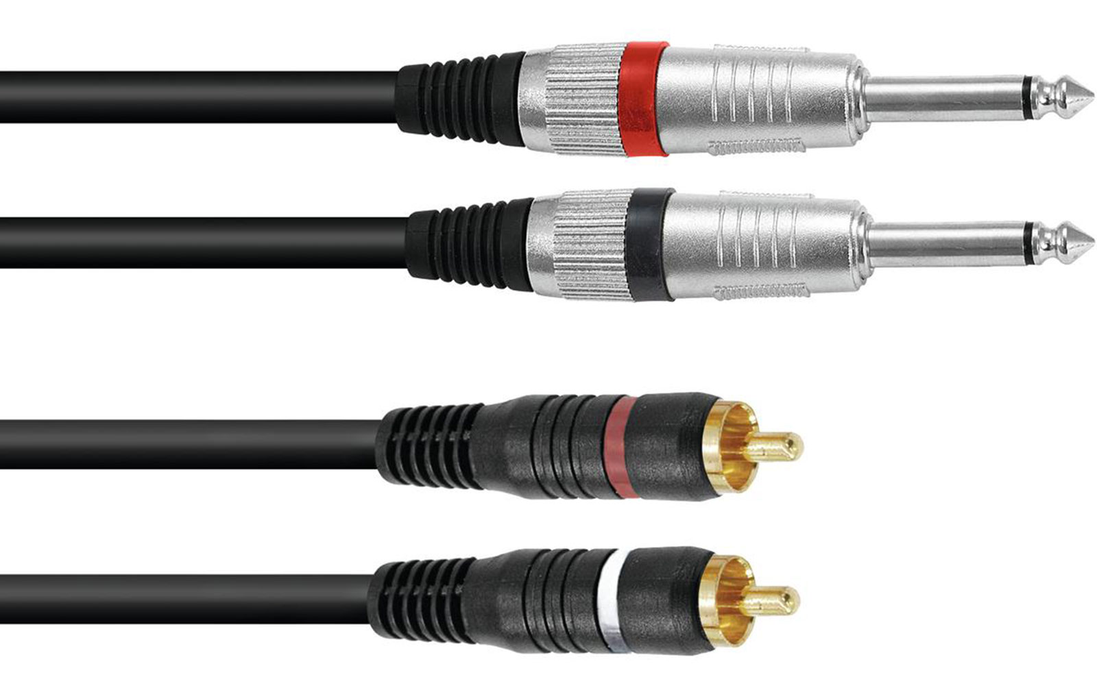 Omnitronic Adapterkabel 2 x Klinke / 2 x Cinch 3m schwarz